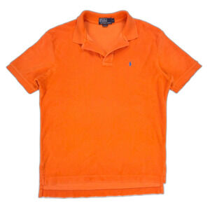 POLO Ralph Lauren Classic Fit Terry Polo Shirt Orange Towel Golf Resort Vacation